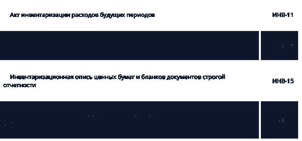 Основной этап инвентаризации