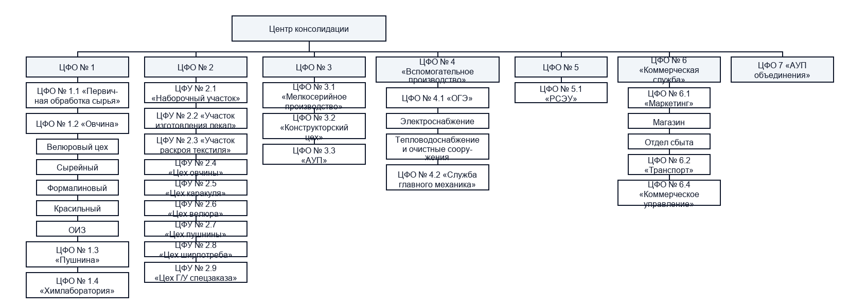 Финансовая структура компании