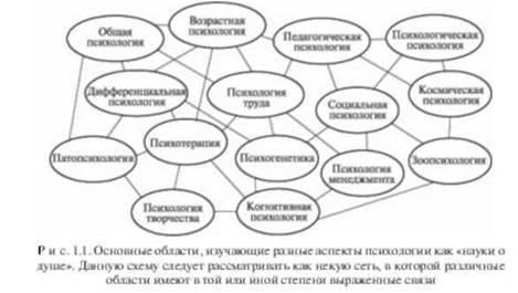 Классификация основных областей психологии